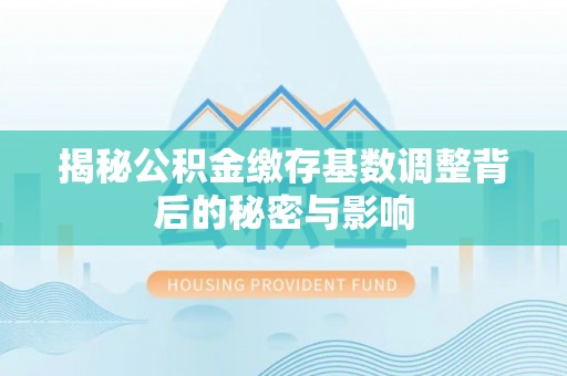 遂宁揭秘公积金缴存基数调整背后的秘密与影响